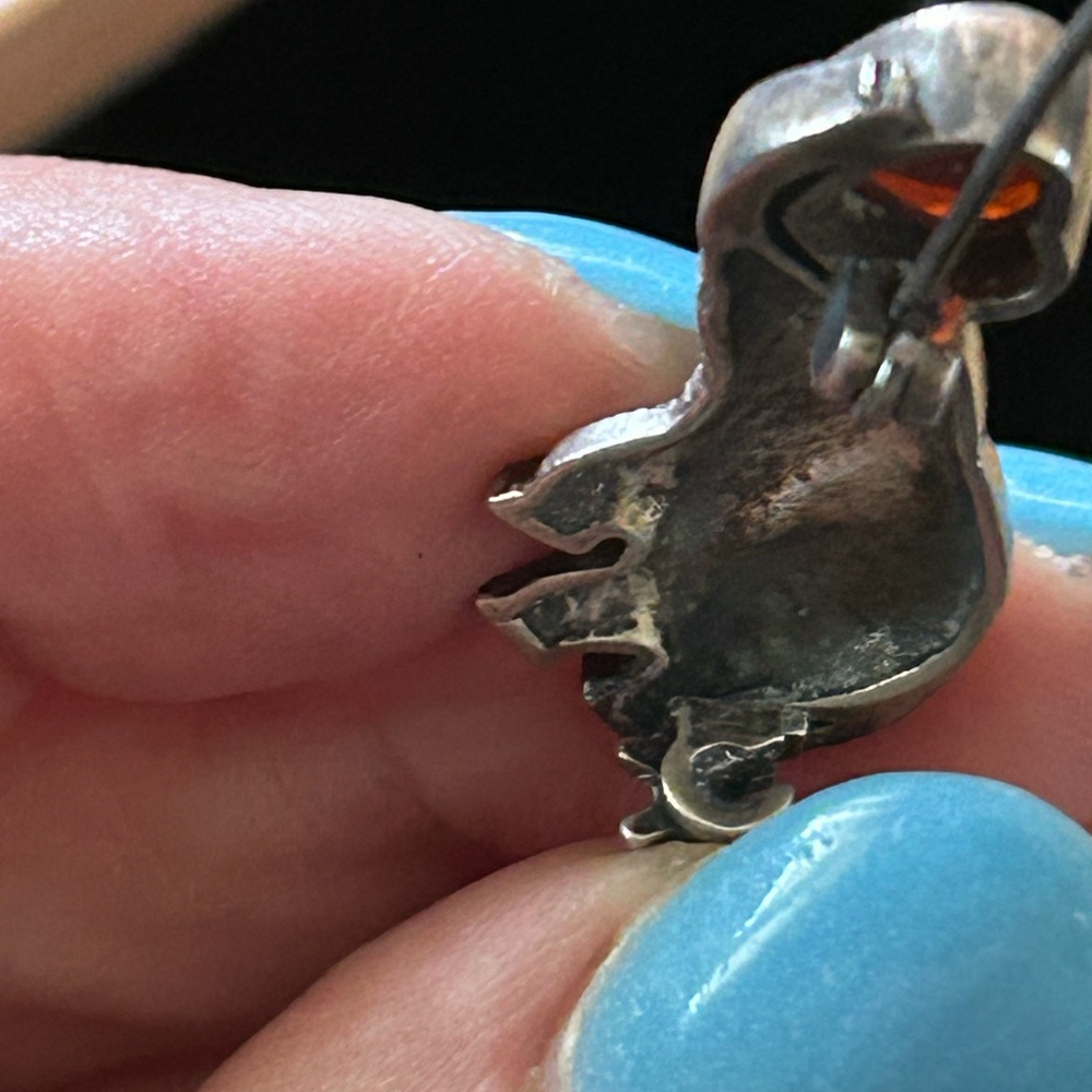 Vintage Sterling Silver Garnet & Marcasites Elephant Brooch - Picture 4 of 7